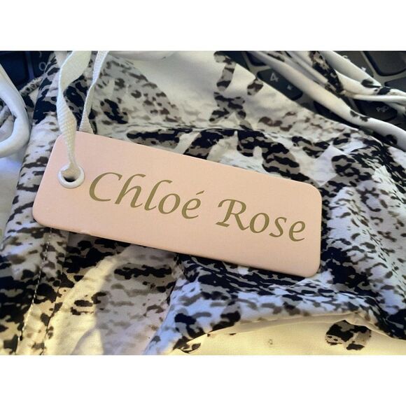 Chloe' Rose Sz S Snake Print Cheeky String Bikini NEW - Picture 4 of 4